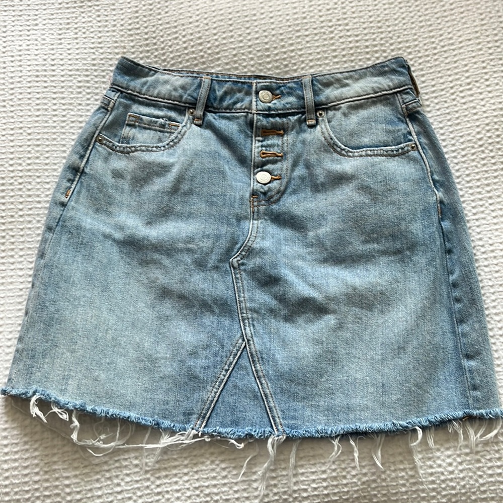 Jean mini skirt